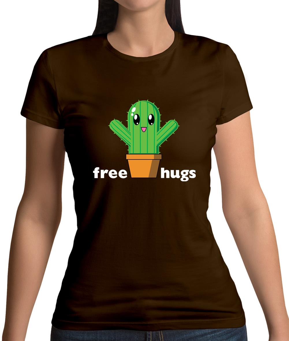 Free Cactus Hugs Womens T-Shirt Free Cactus Hugs Womens T-Shirt