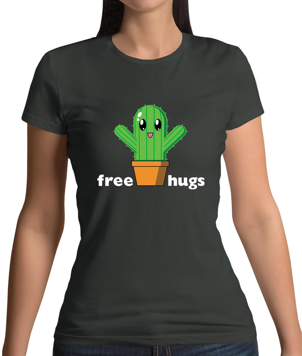 Free Cactus Hugs Womens T-Shirt Free Cactus Hugs Womens T-Shirt