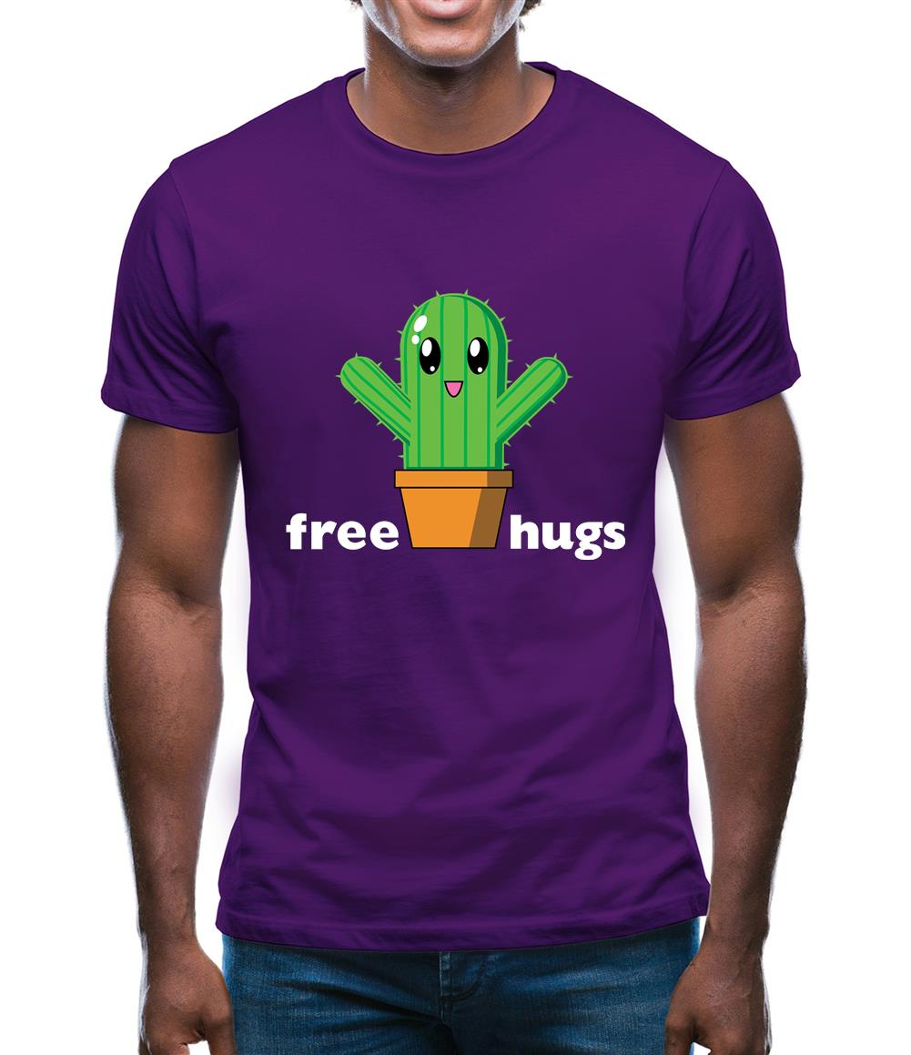 Free Cactus Hugs Mens T-Shirt Free Cactus Hugs Mens T-Shirt