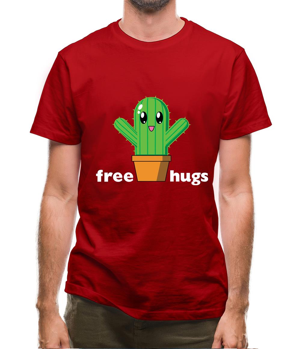Free Cactus Hugs Mens T-Shirt Free Cactus Hugs Mens T-Shirt