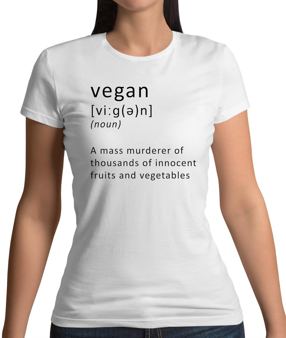 Funny Definition Vegan Womens T-Shirt Funny Definition Vegan Womens T-Shirt