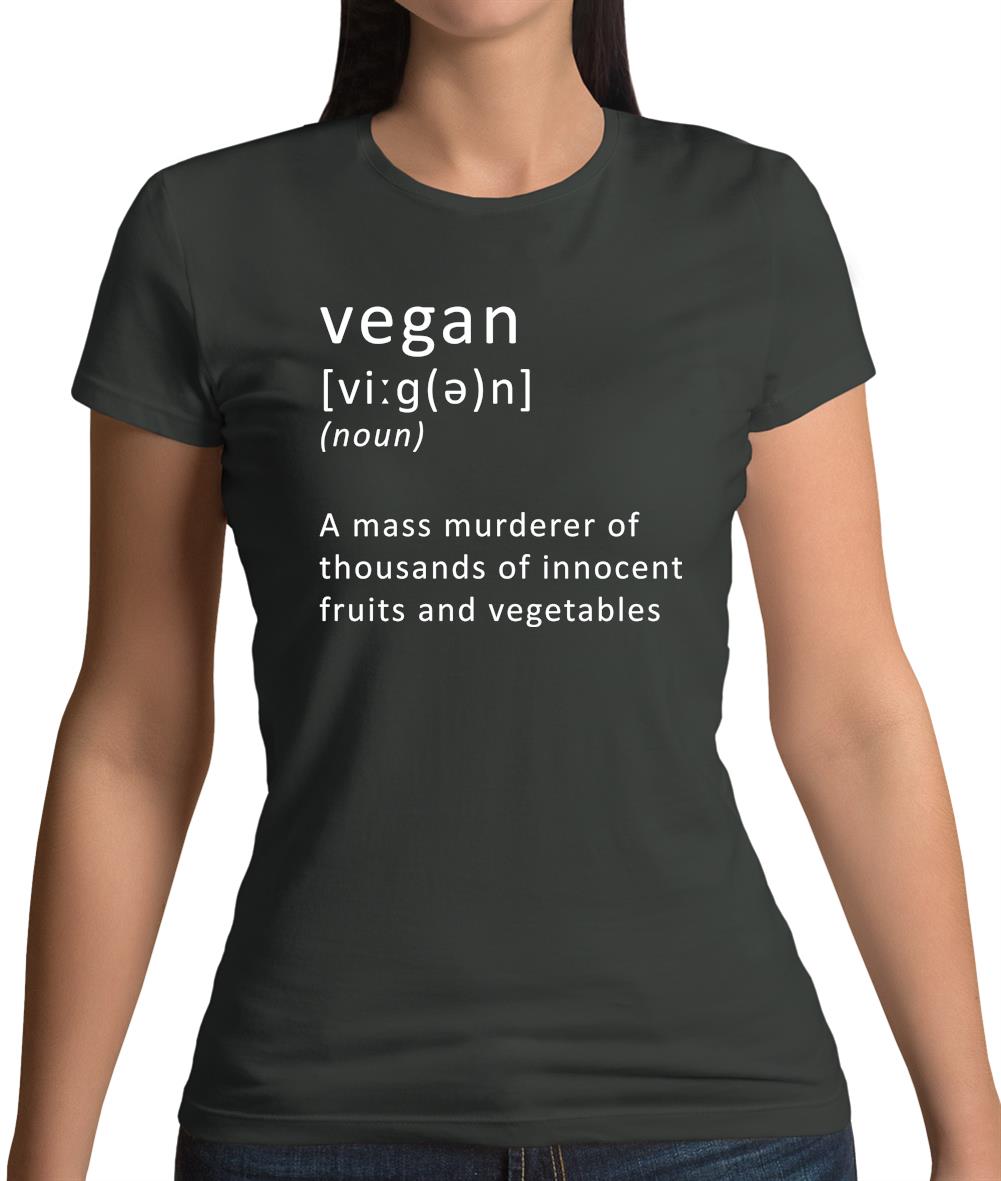 Funny Definition Vegan Womens T-Shirt Funny Definition Vegan Womens T-Shirt