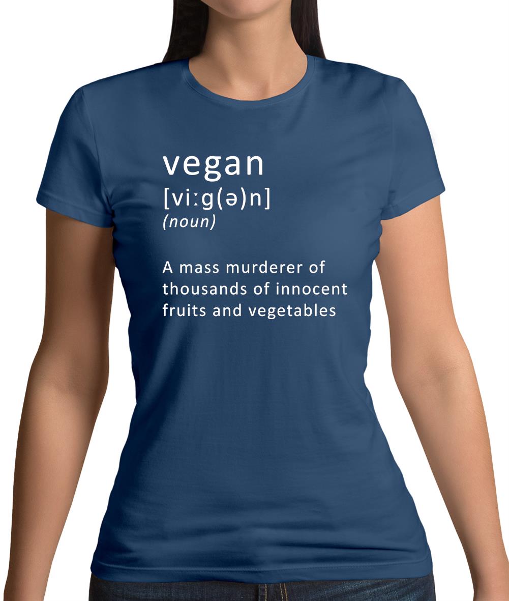 Funny Definition Vegan Womens T-Shirt Funny Definition Vegan Womens T-Shirt