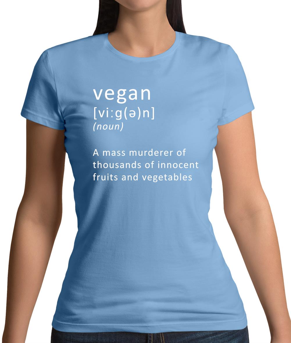 Funny Definition Vegan Womens T-Shirt Funny Definition Vegan Womens T-Shirt