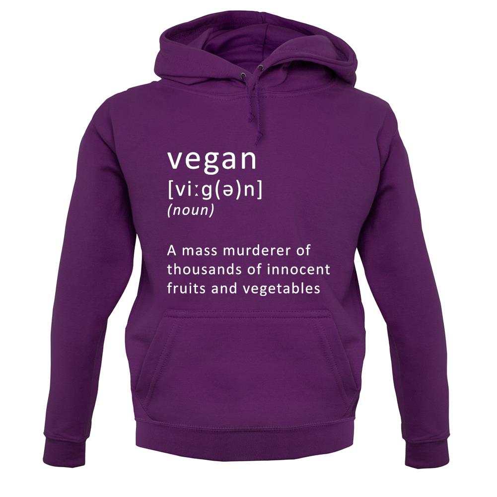Funny Definition Vegan Unisex Hoodie Funny Definition Vegan Unisex Hoodie