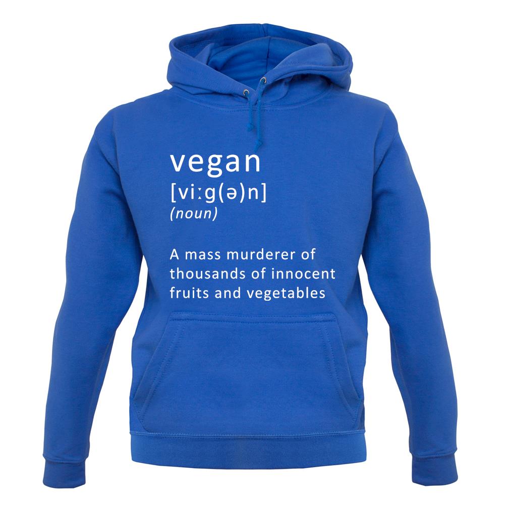 Funny Definition Vegan Unisex Hoodie Funny Definition Vegan Unisex Hoodie