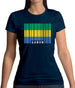 Gabon Barcode Style Flag Womens T-Shirt Gabon Barcode Style Flag Womens T-Shirt
