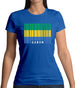 Gabon Barcode Style Flag Womens T-Shirt Gabon Barcode Style Flag Womens T-Shirt