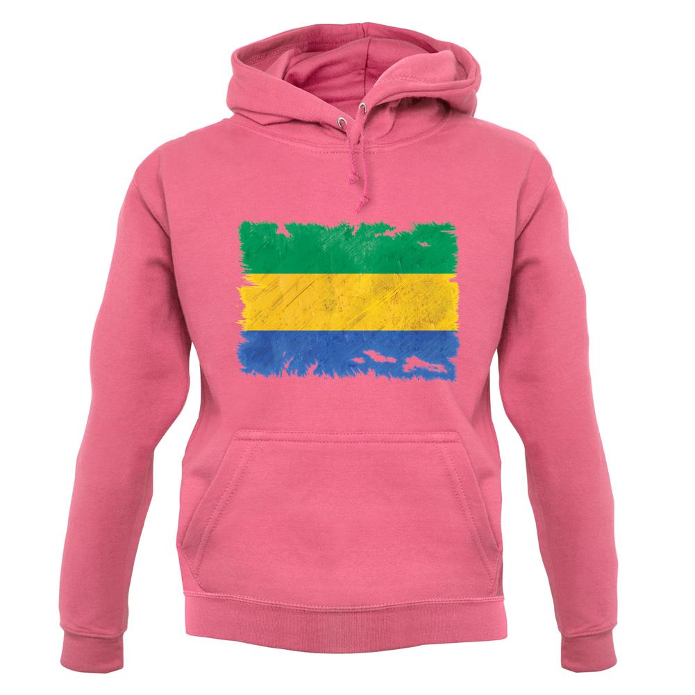 Gabon Grunge Style Flag unisex hoodie Gabon Grunge Style Flag unisex hoodie