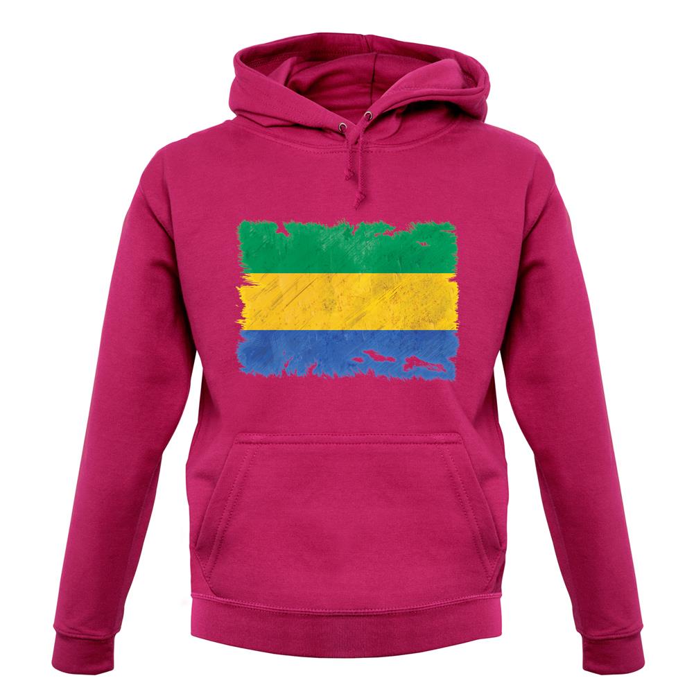 Gabon Grunge Style Flag unisex hoodie Gabon Grunge Style Flag unisex hoodie