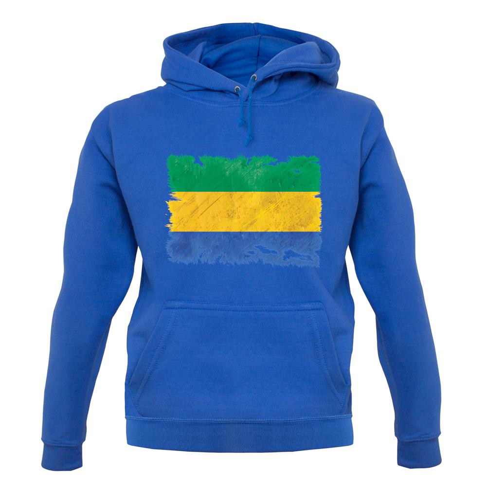 Gabon Grunge Style Flag unisex hoodie Gabon Grunge Style Flag unisex hoodie