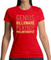 Genius Billionaire Playboy Philanthropist Womens T-Shirt Genius Billionaire Playboy Philanthropist Womens T-Shirt