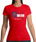 Georgia Barcode Style Flag Womens T-Shirt Georgia Barcode Style Flag Womens T-Shirt