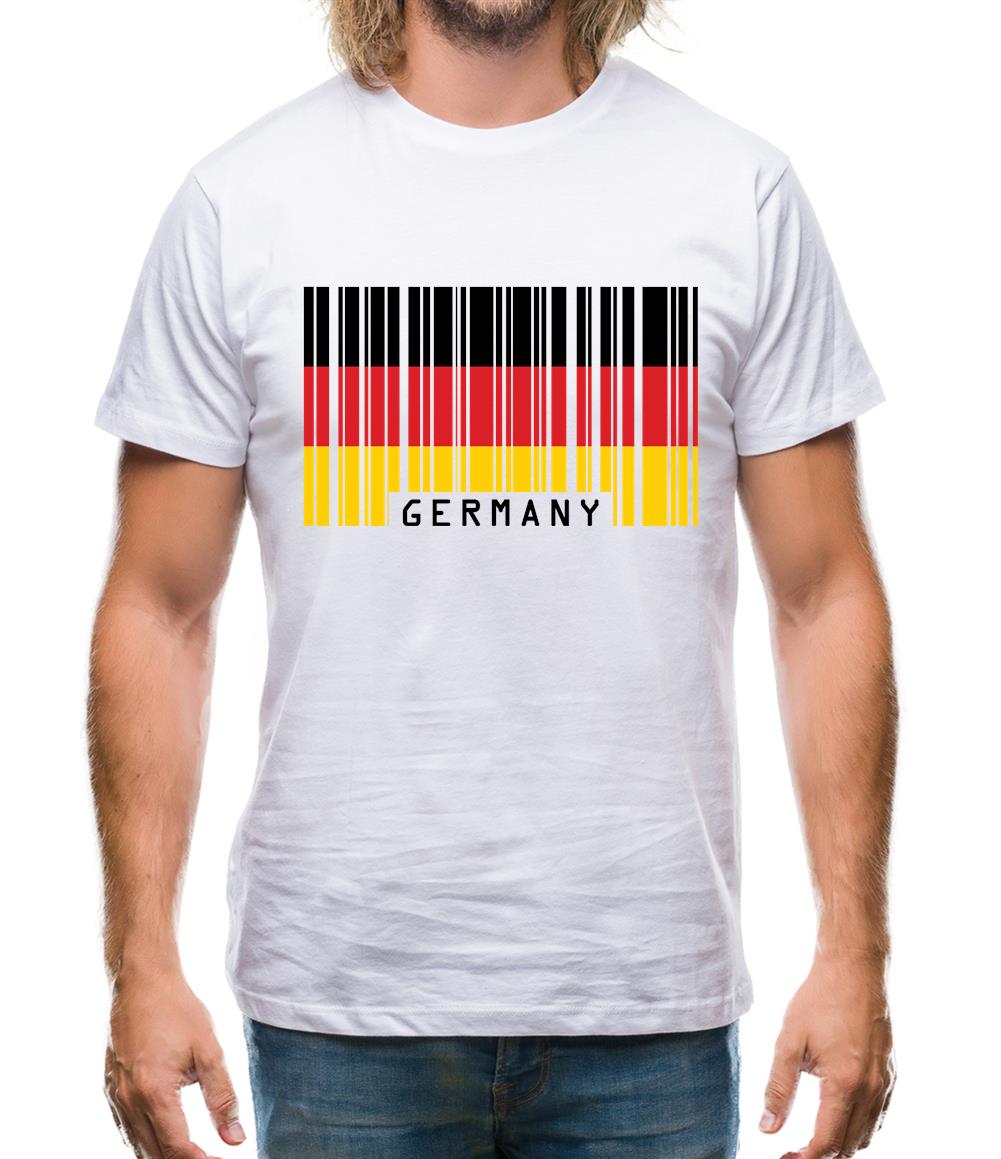 Germany Barcode Style Flag Mens T-Shirt Germany Barcode Style Flag Mens T-Shirt