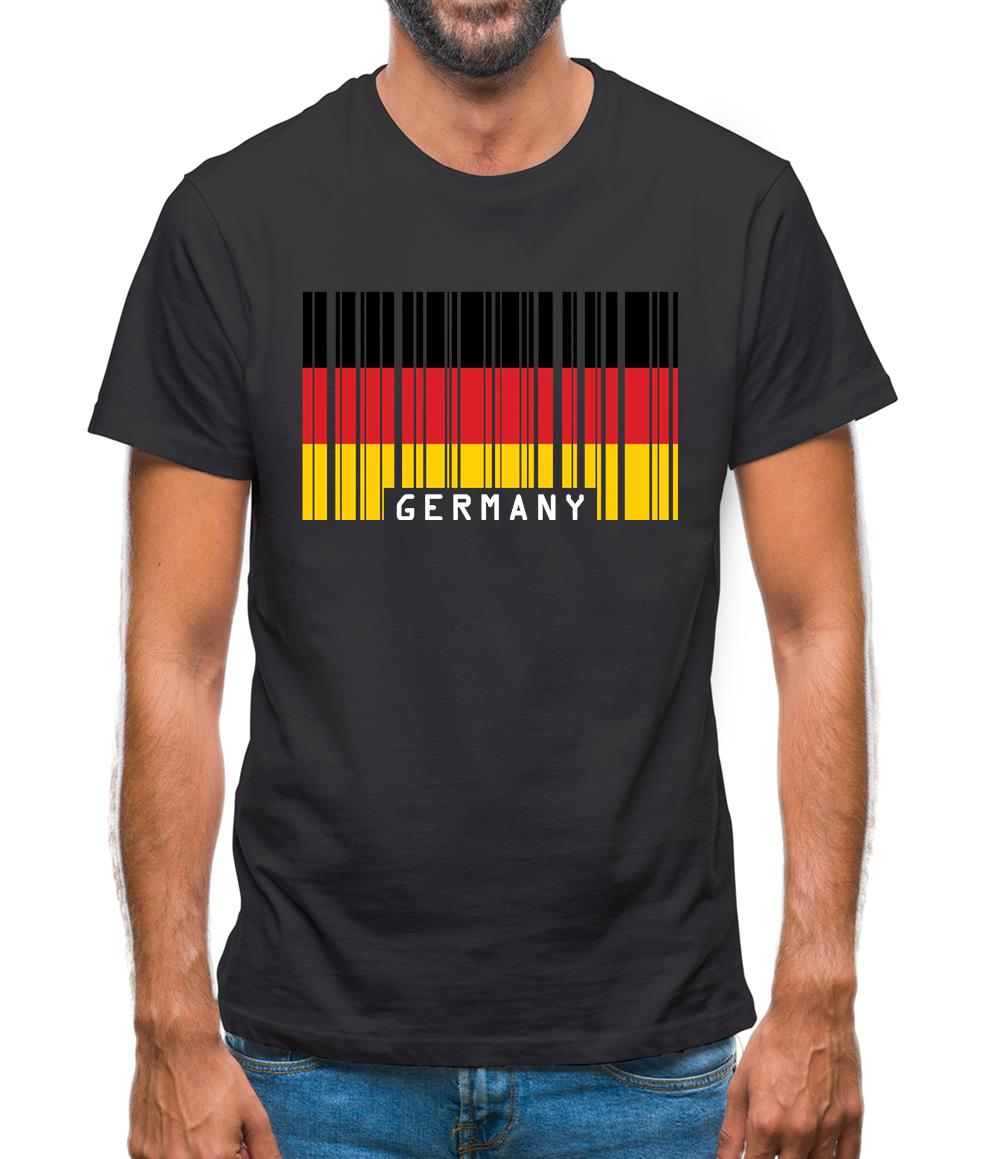 Germany Barcode Style Flag Mens T-Shirt Germany Barcode Style Flag Mens T-Shirt