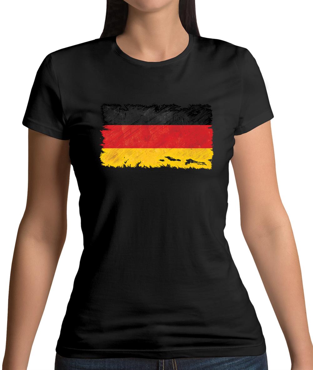 Germany Grunge Style Flag Womens T-Shirt Germany Grunge Style Flag Womens T-Shirt