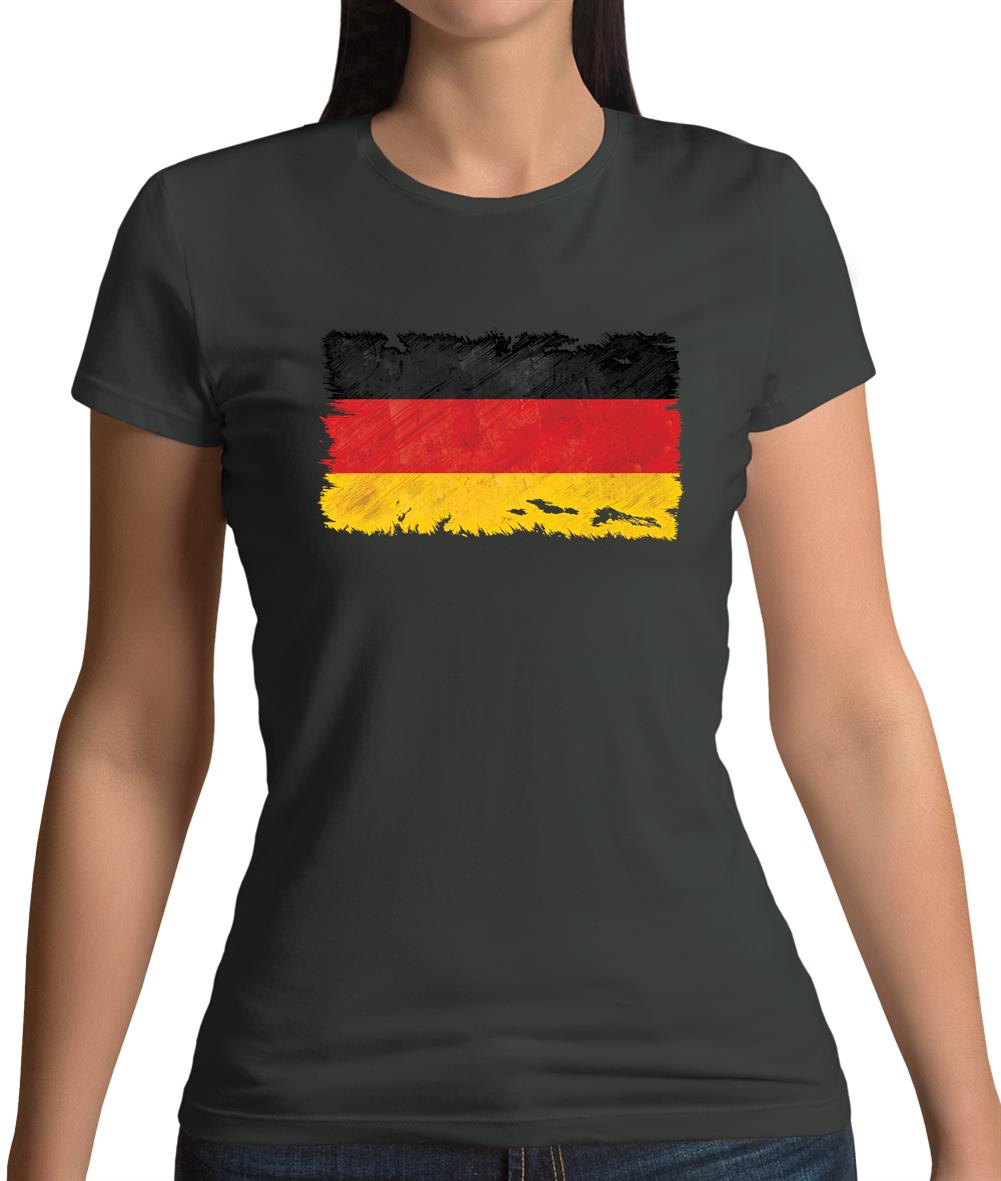 Germany Grunge Style Flag Womens T-Shirt Germany Grunge Style Flag Womens T-Shirt