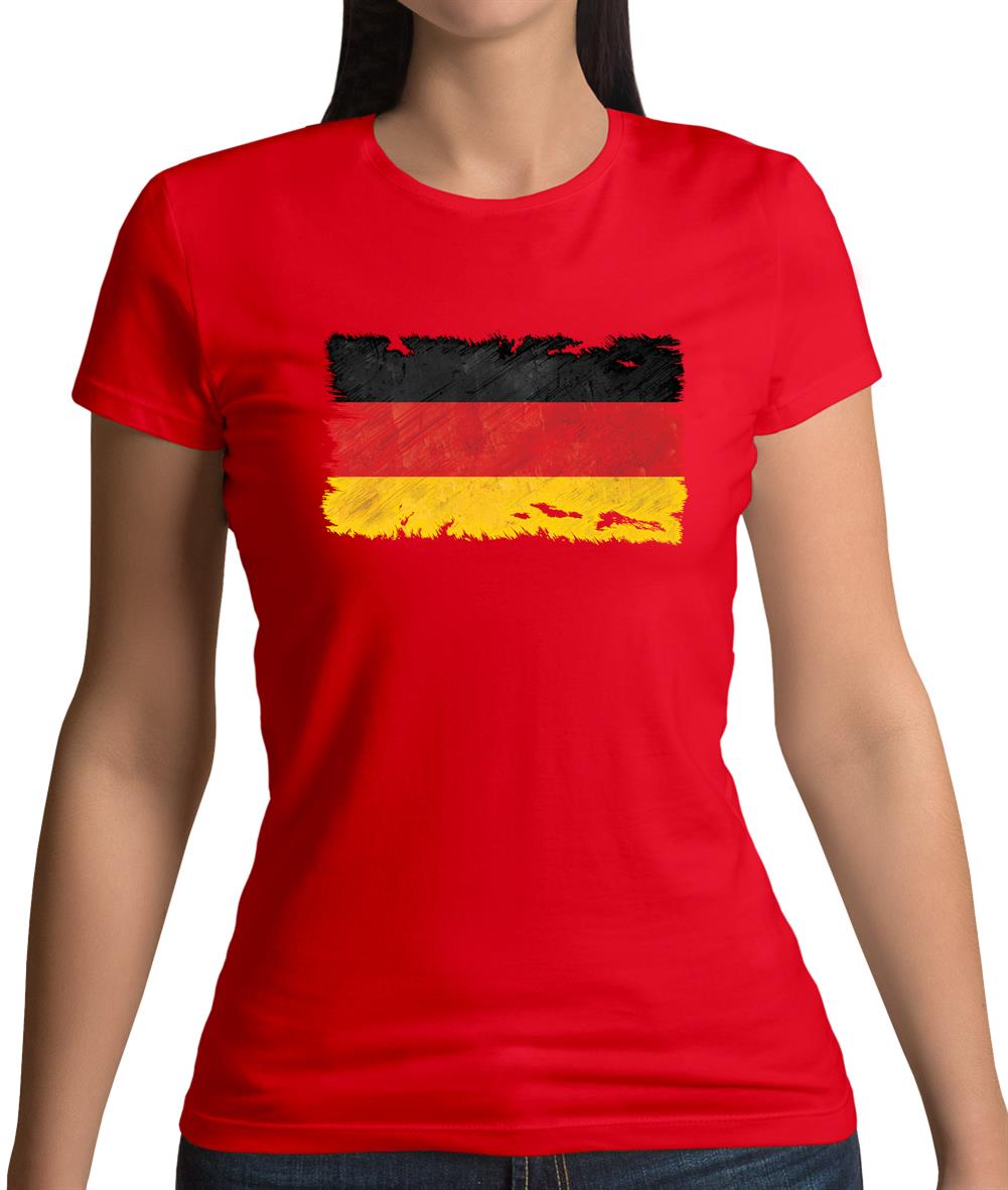 Germany Grunge Style Flag Womens T-Shirt Germany Grunge Style Flag Womens T-Shirt