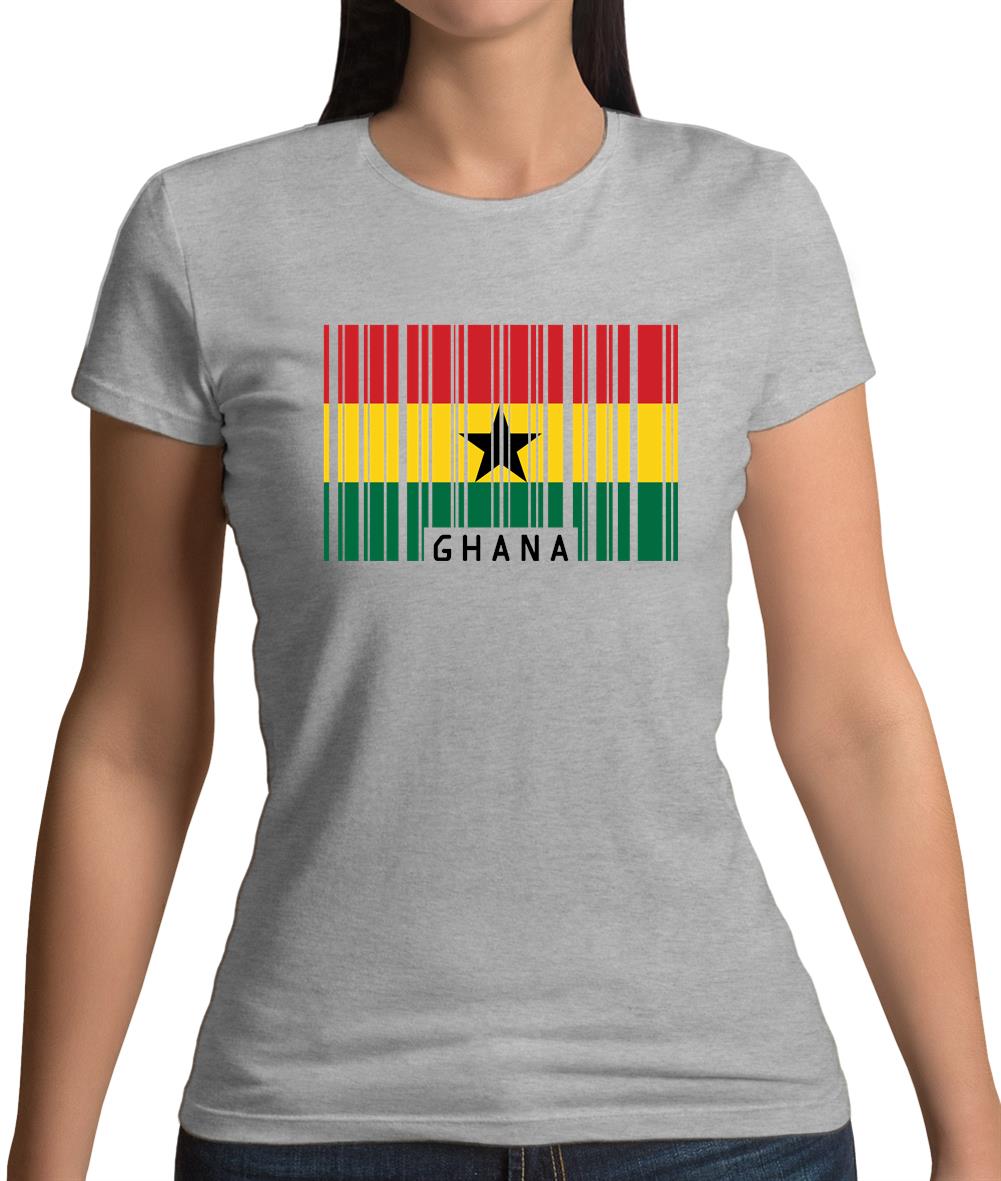Ghana Barcode Style Flag Womens T-Shirt Ghana Barcode Style Flag Womens T-Shirt