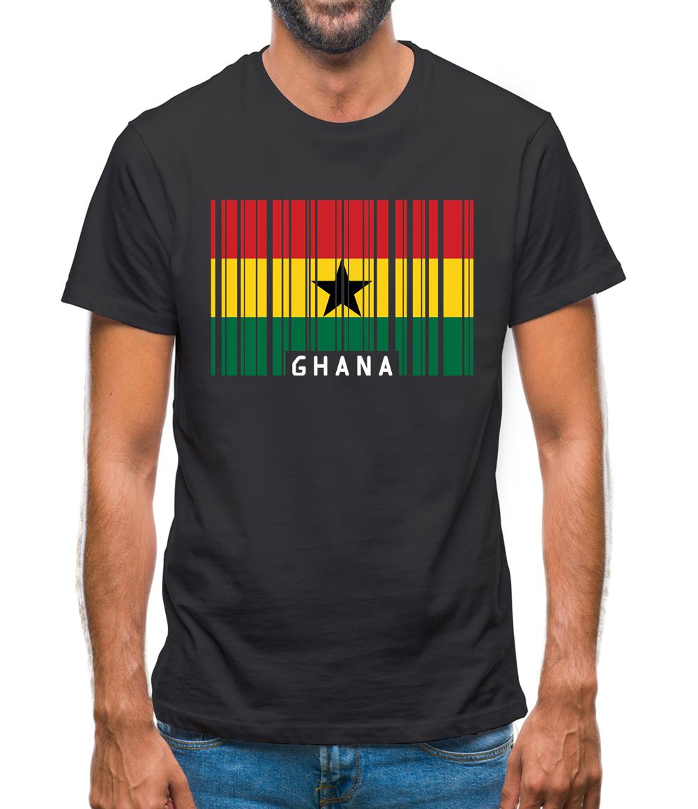 Ghana Barcode Style Flag Mens T-Shirt Ghana Barcode Style Flag Mens T-Shirt