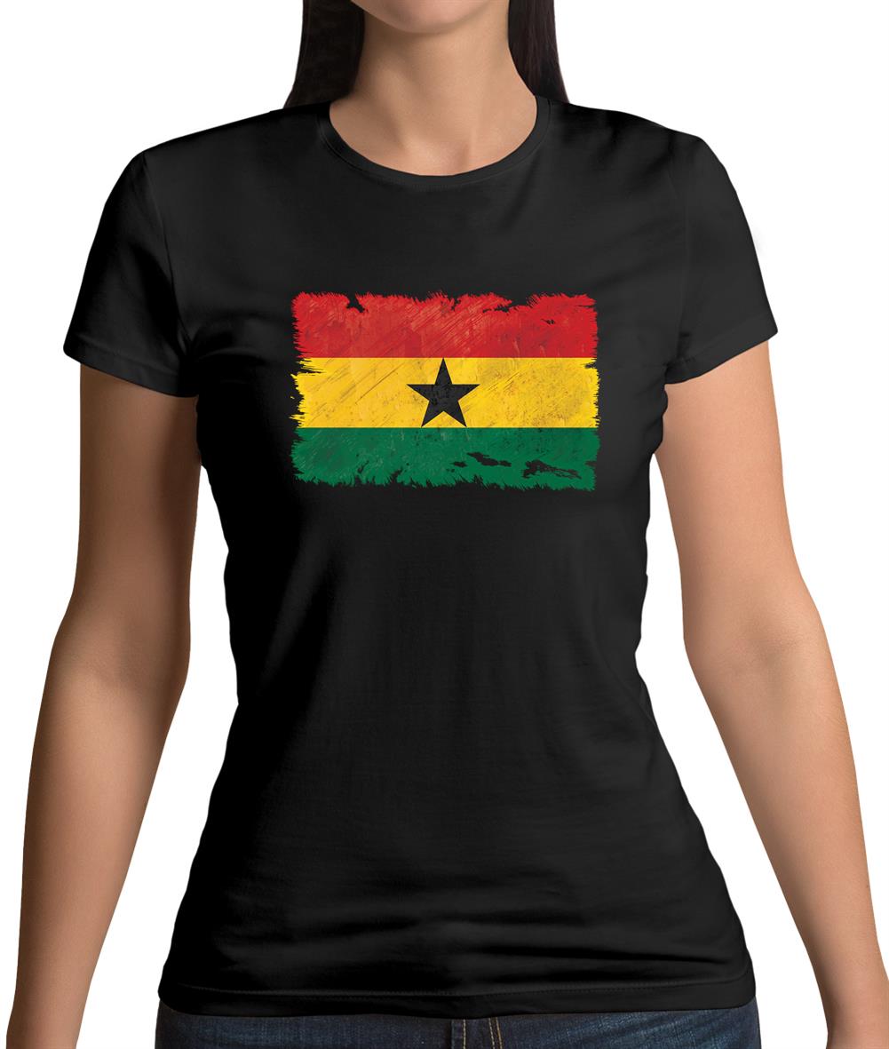 Ghana Grunge Style Flag Womens T-Shirt Ghana Grunge Style Flag Womens T-Shirt