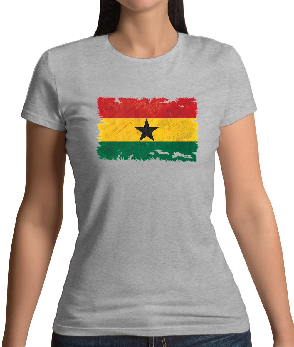 Ghana Grunge Style Flag Womens T-Shirt Ghana Grunge Style Flag Womens T-Shirt