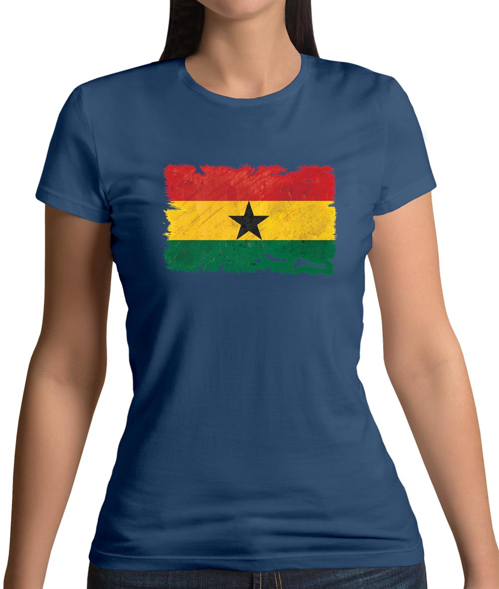 Ghana Grunge Style Flag Womens T-Shirt Ghana Grunge Style Flag Womens T-Shirt