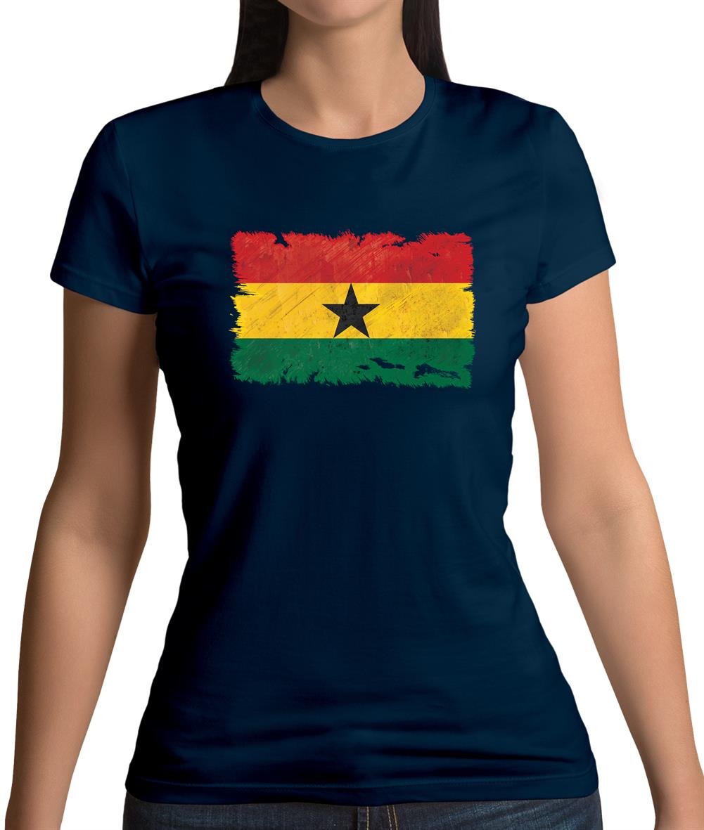 Ghana Grunge Style Flag Womens T-Shirt Ghana Grunge Style Flag Womens T-Shirt