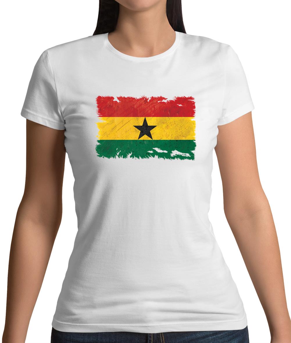 Ghana Grunge Style Flag Womens T-Shirt Ghana Grunge Style Flag Womens T-Shirt