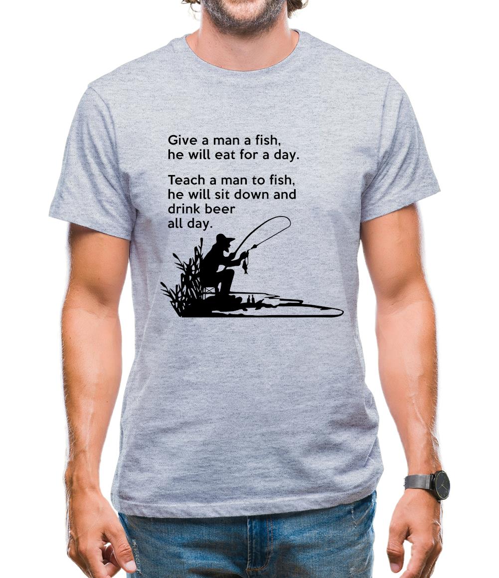 Fishing He'Ll Drink Beer All Day Mens T-Shirt Fishing He'Ll Drink Beer All Day Mens T-Shirt
