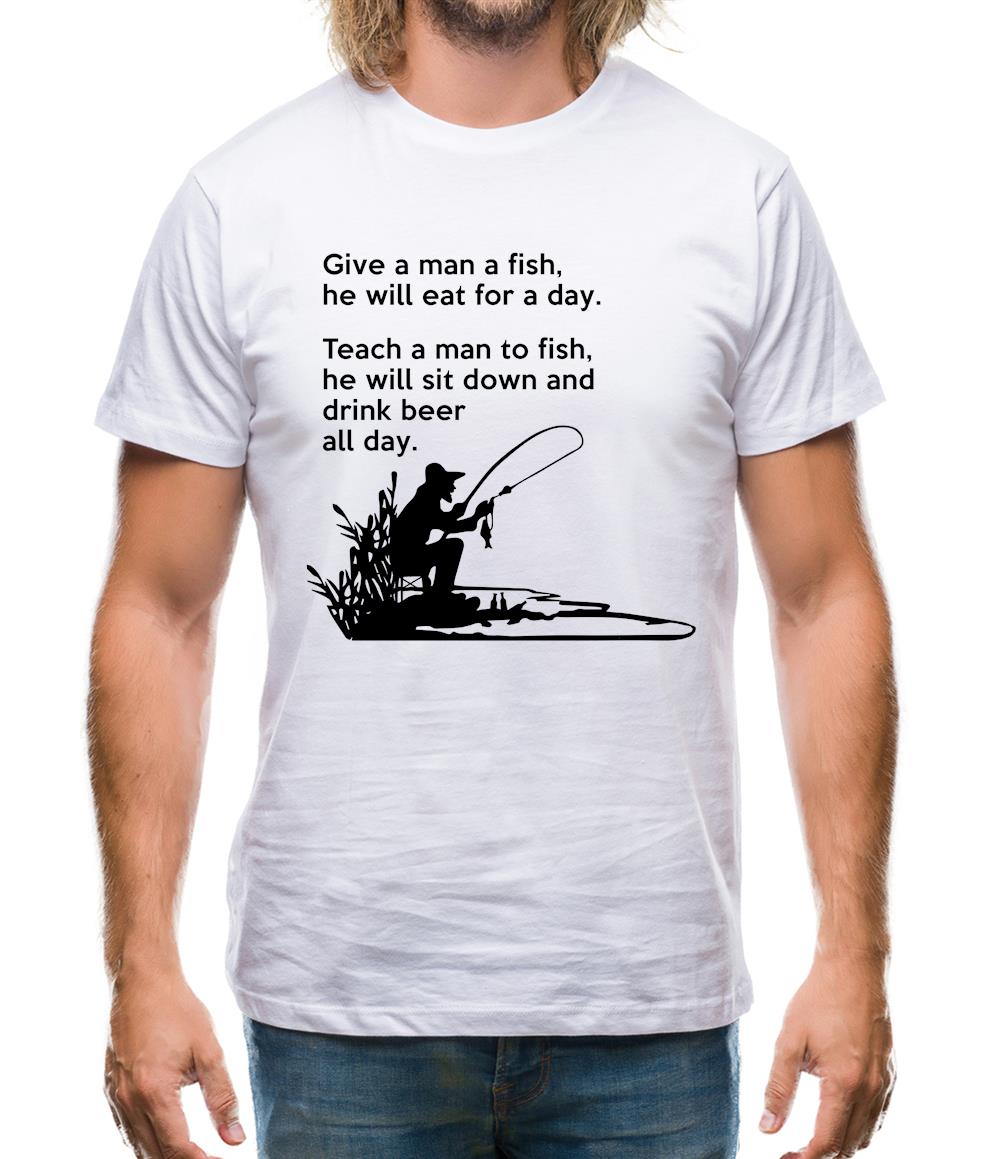 Fishing He'Ll Drink Beer All Day Mens T-Shirt Fishing He'Ll Drink Beer All Day Mens T-Shirt