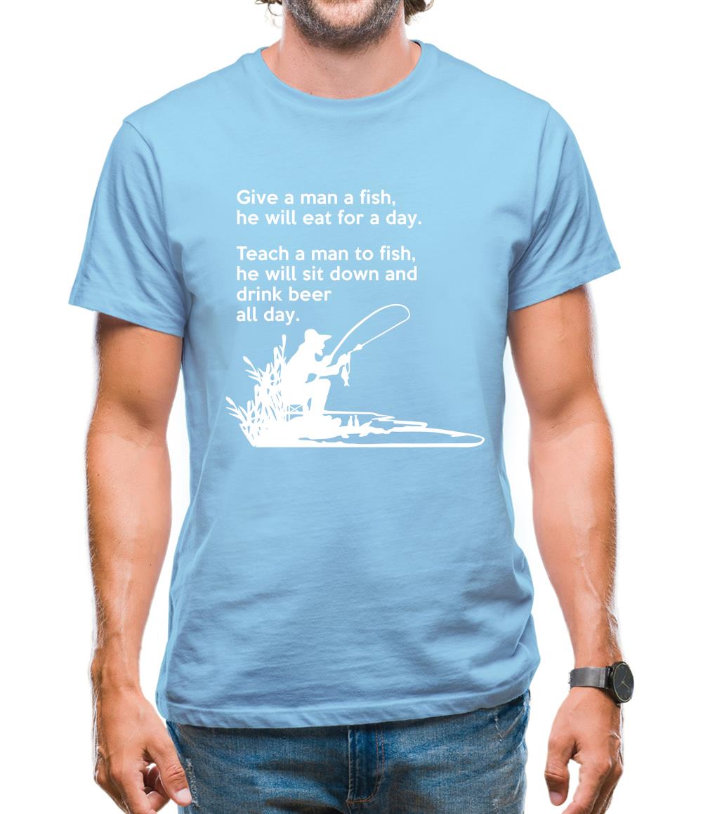 Fishing He'Ll Drink Beer All Day Mens T-Shirt Fishing He'Ll Drink Beer All Day Mens T-Shirt