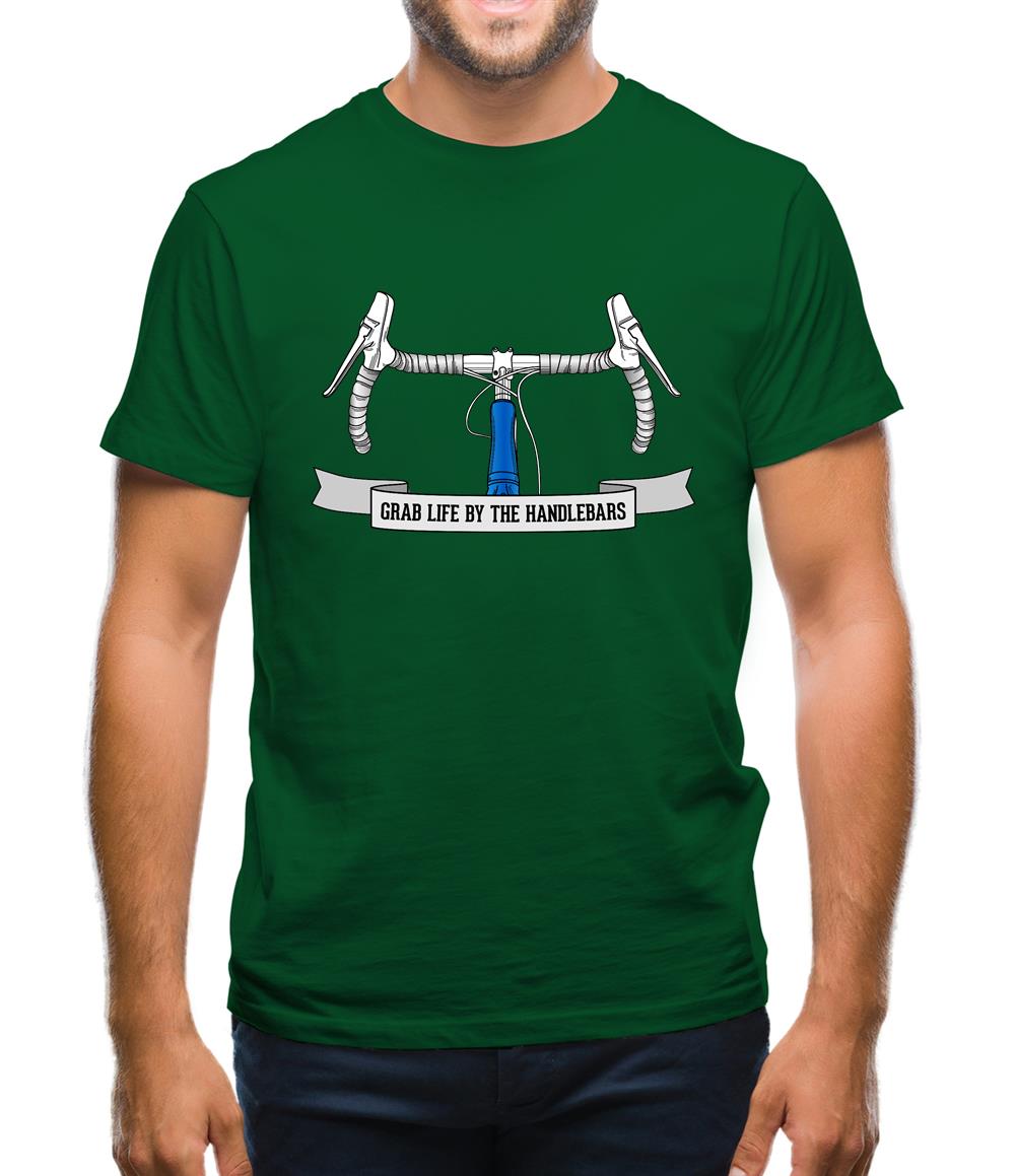 Grab Life By the Handle Bars (Cycling) Mens T-Shirt Grab Life By the Handle Bars (Cycling) Mens T-Shirt