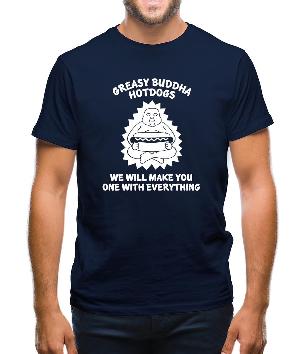 Greasy Buddha Hotdogs Mens T-Shirt Greasy Buddha Hotdogs Mens T-Shirt