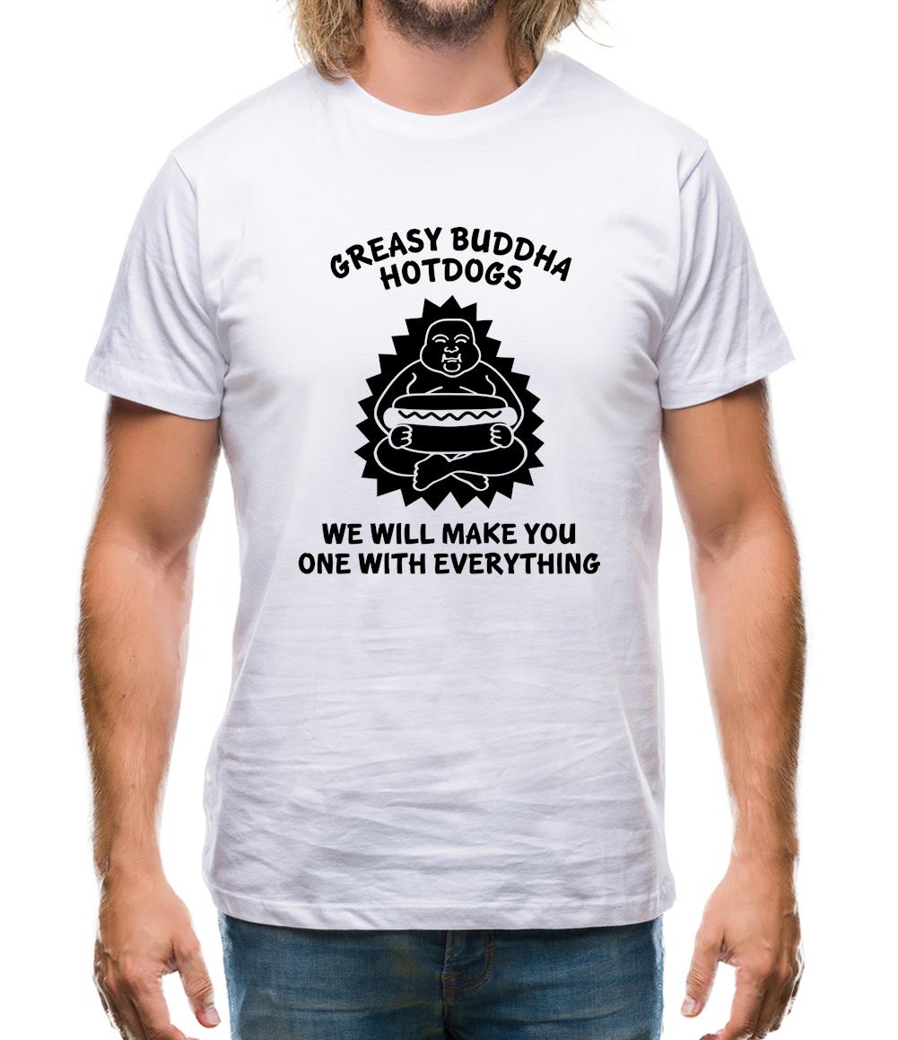Greasy Buddha Hotdogs Mens T-Shirt Greasy Buddha Hotdogs Mens T-Shirt