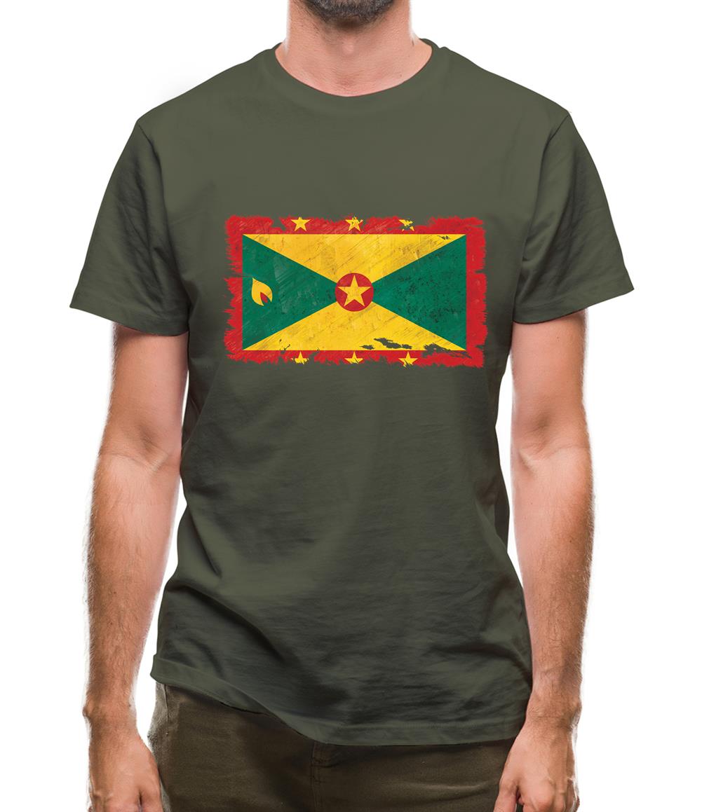 Grenada Grunge Style Flag Mens T-Shirt Grenada Grunge Style Flag Mens T-Shirt