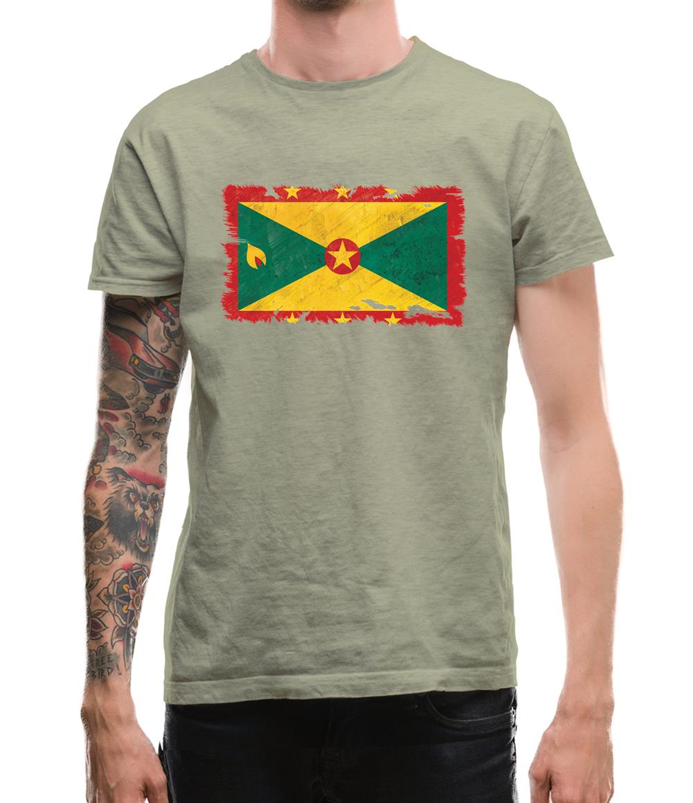 Grenada Grunge Style Flag Mens T-Shirt Grenada Grunge Style Flag Mens T-Shirt