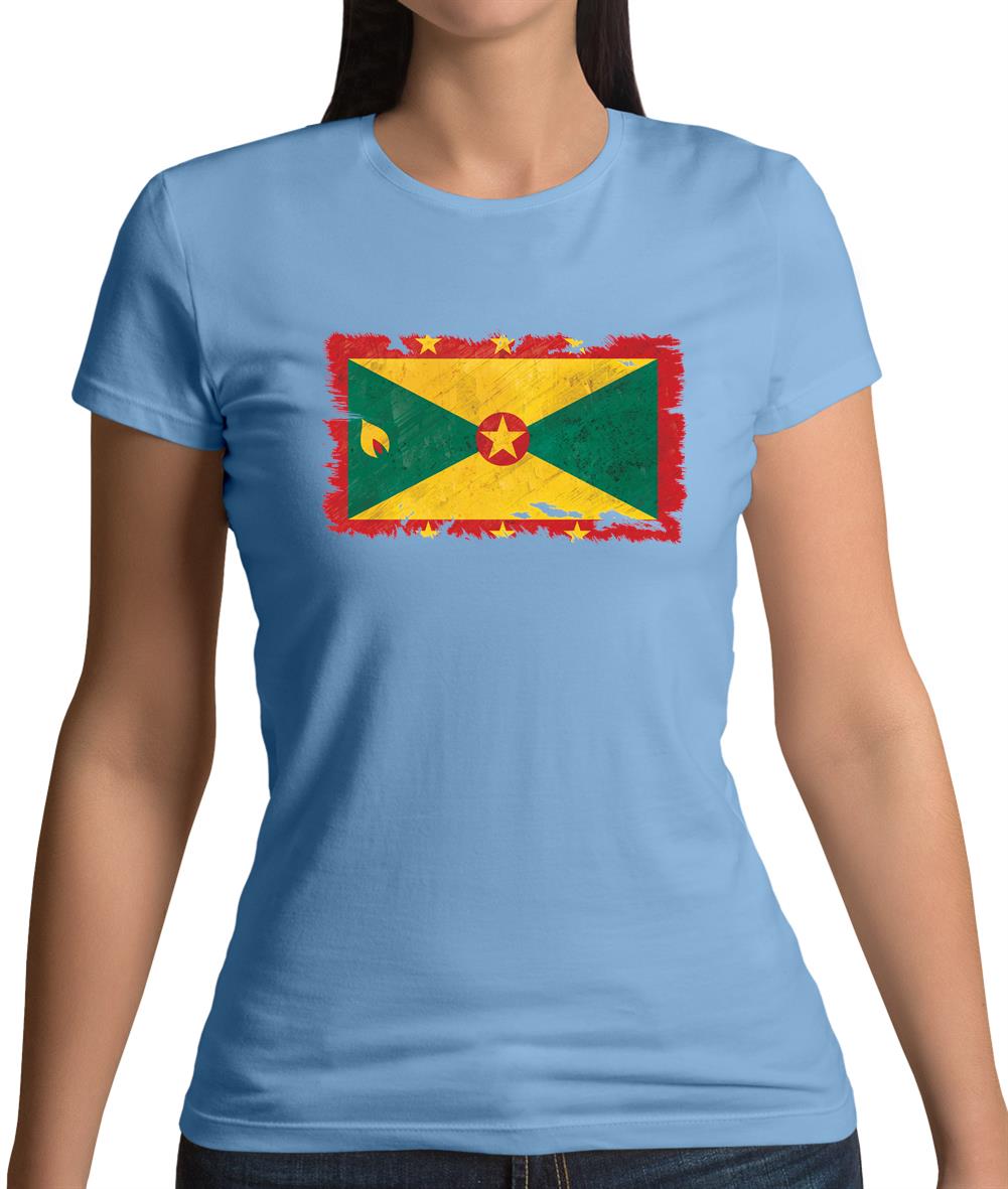 Grenada Grunge Style Flag Womens T-Shirt Grenada Grunge Style Flag Womens T-Shirt