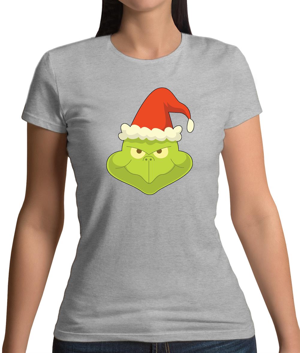 Grinch Face Womens T-Shirt Grinch Face Womens T-Shirt