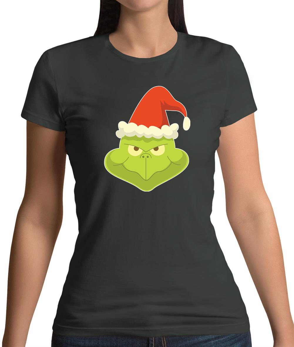 Grinch Face Womens T-Shirt Grinch Face Womens T-Shirt
