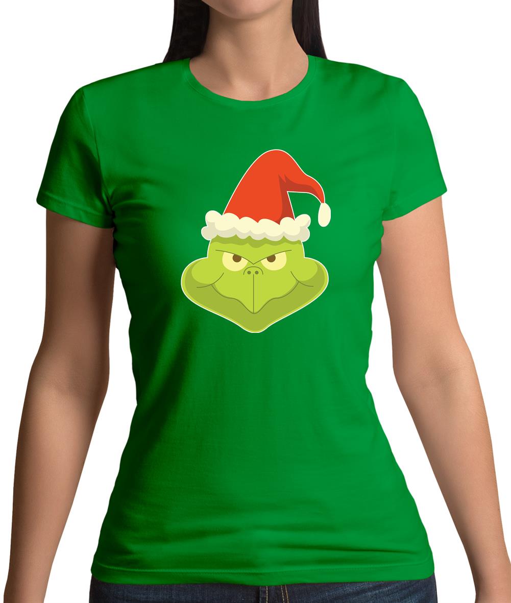 Grinch Face Womens T-Shirt Grinch Face Womens T-Shirt