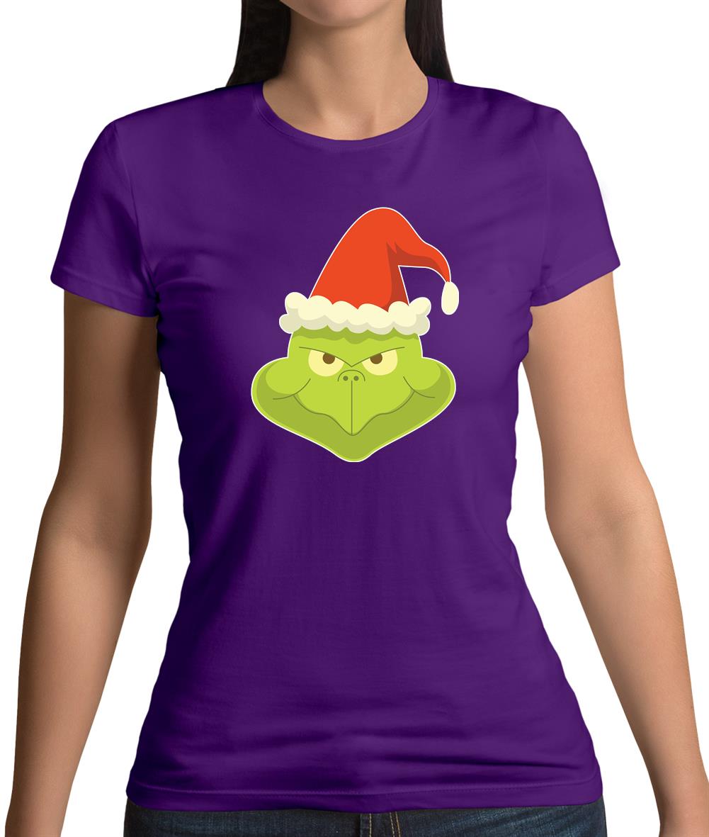 Grinch Face Womens T-Shirt Grinch Face Womens T-Shirt