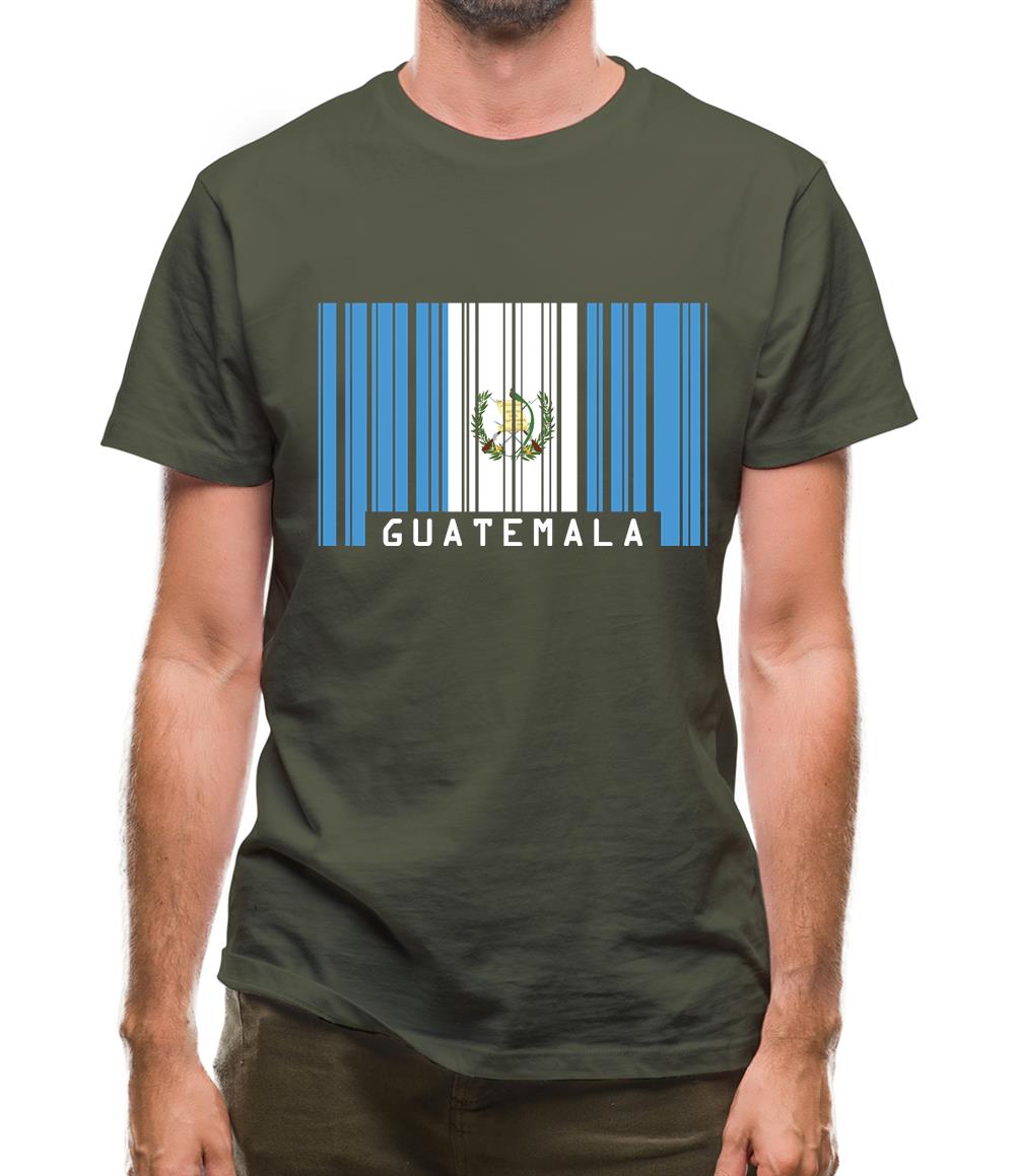 Guatemala Barcode Style Flag Mens T-Shirt Guatemala Barcode Style Flag Mens T-Shirt