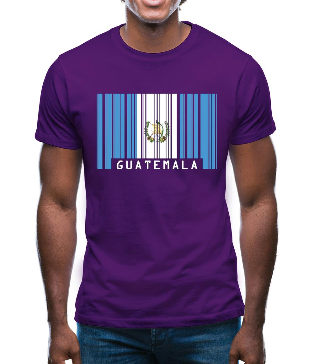 Guatemala Barcode Style Flag Mens T-Shirt Guatemala Barcode Style Flag Mens T-Shirt