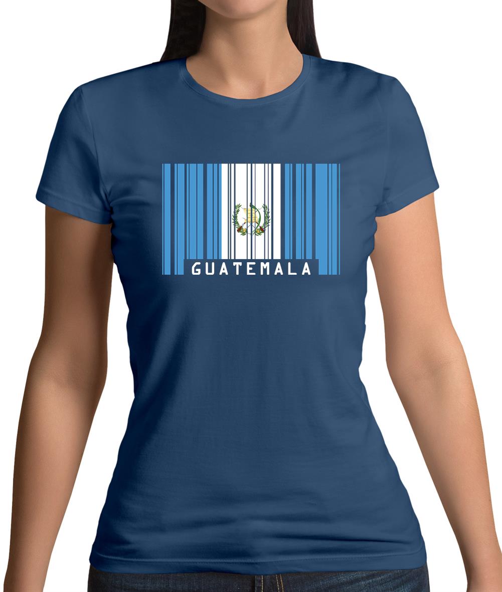 Guatemala Barcode Style Flag Womens T-Shirt Guatemala Barcode Style Flag Womens T-Shirt