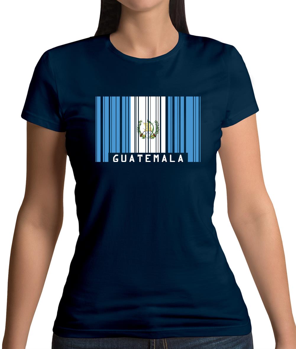 Guatemala Barcode Style Flag Womens T-Shirt Guatemala Barcode Style Flag Womens T-Shirt
