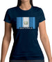Guatemala Barcode Style Flag Womens T-Shirt Guatemala Barcode Style Flag Womens T-Shirt
