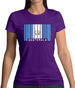 Guatemala Barcode Style Flag Womens T-Shirt Guatemala Barcode Style Flag Womens T-Shirt