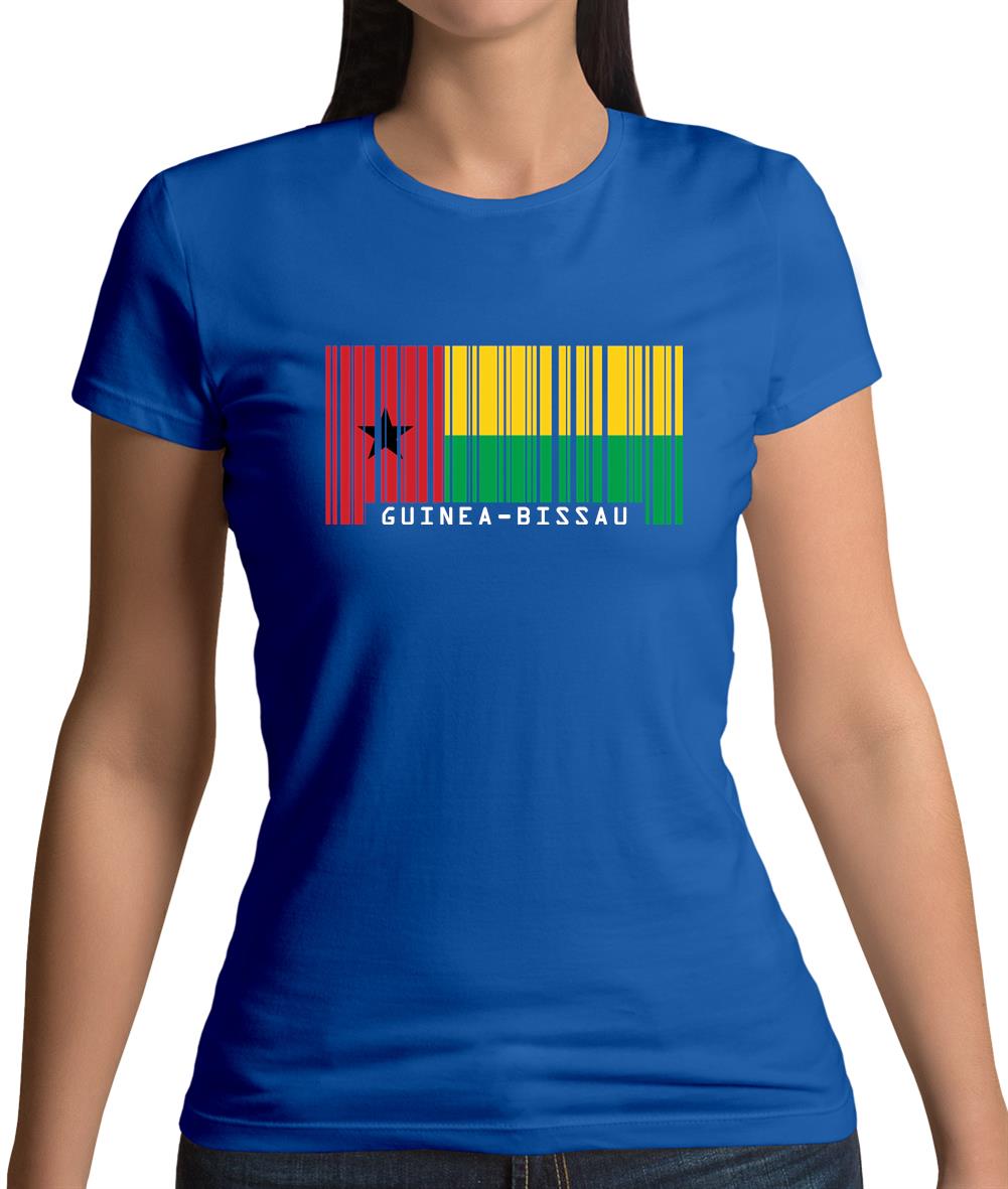Guinea-Bissau Barcode Style Flag Womens T-Shirt Guinea-Bissau Barcode Style Flag Womens T-Shirt