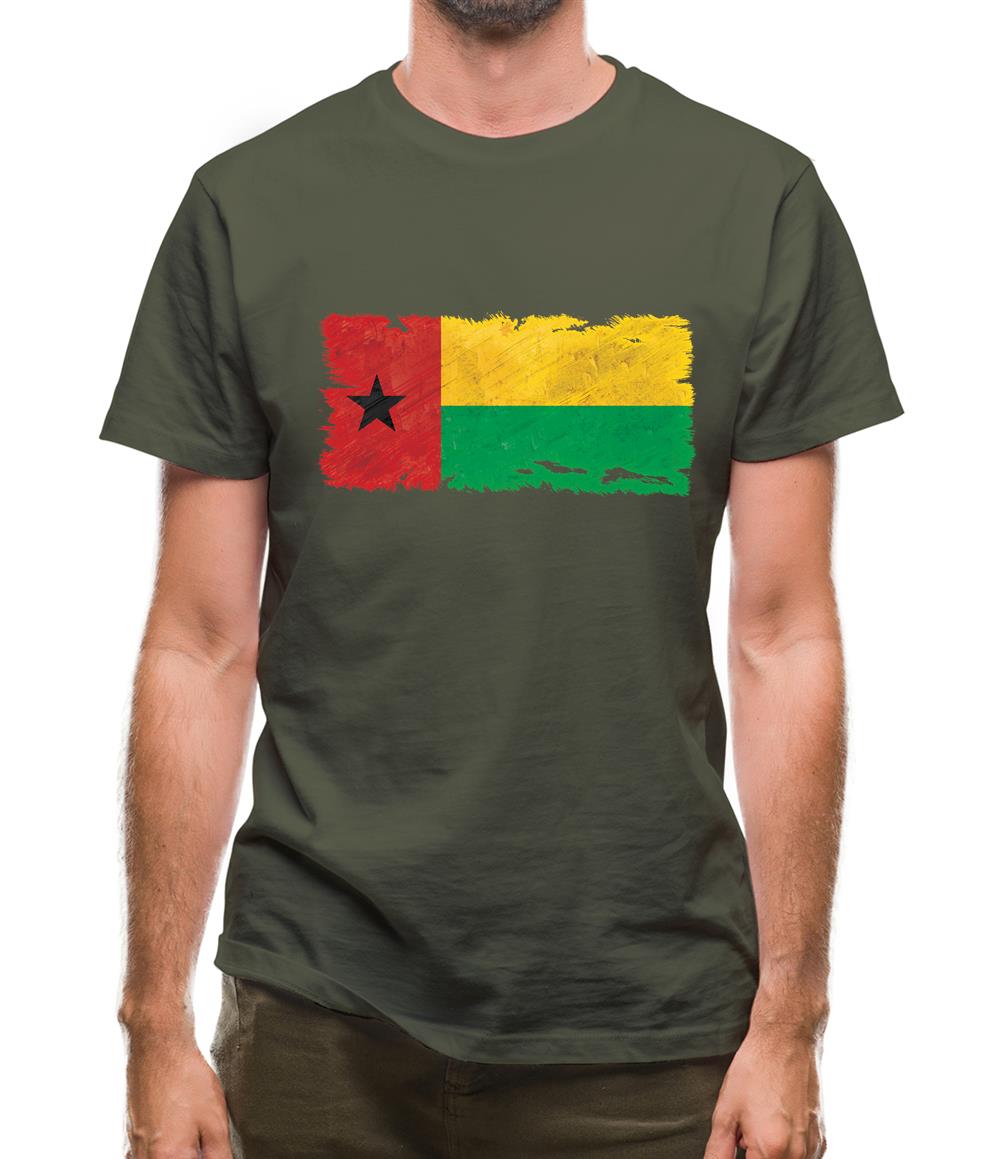 Guinea-Bissau Grunge Style Flag Mens T-Shirt Guinea-Bissau Grunge Style Flag Mens T-Shirt